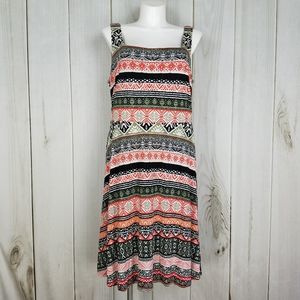 Ann Taylor LOFT Boho Orange Print Tank Dress